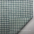 Polyester Lurexy Metallic Yarn Plaid Tweed Fabric